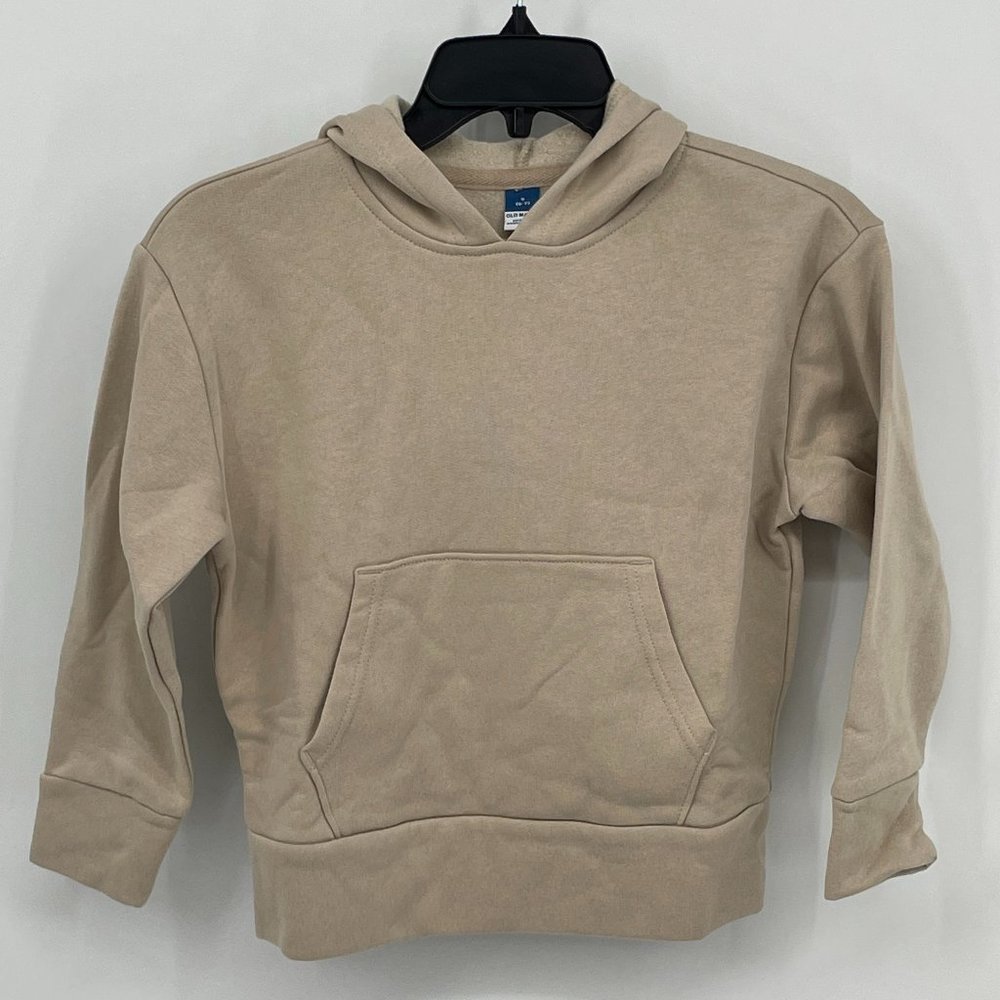 Kid's Old Navy Gender-Neutral Pullover Hoodie in Cream, Size Small (6-7)